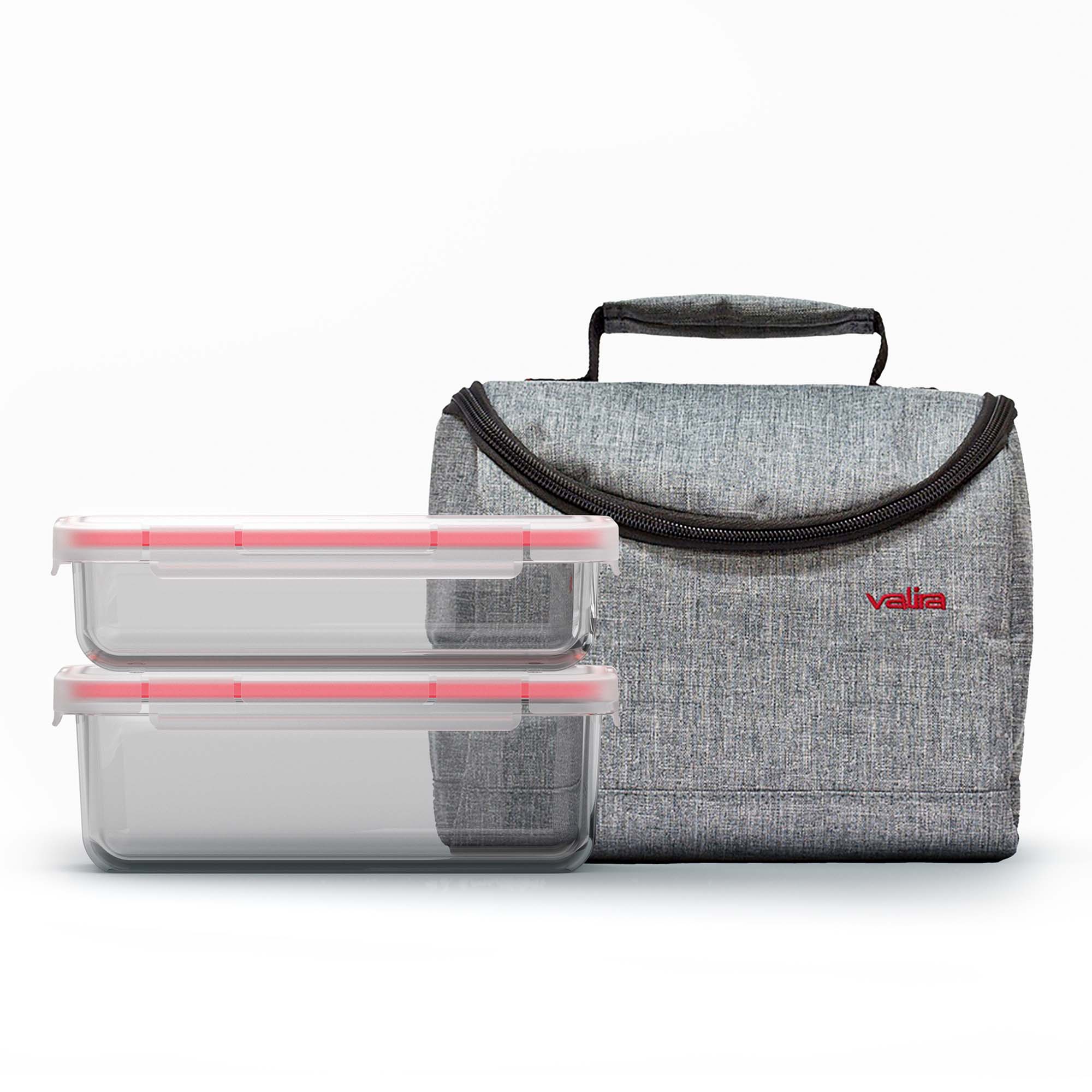 Imagen 0 de Bolsa porta alimentos con 2 contenedores de tritán Duo Valira