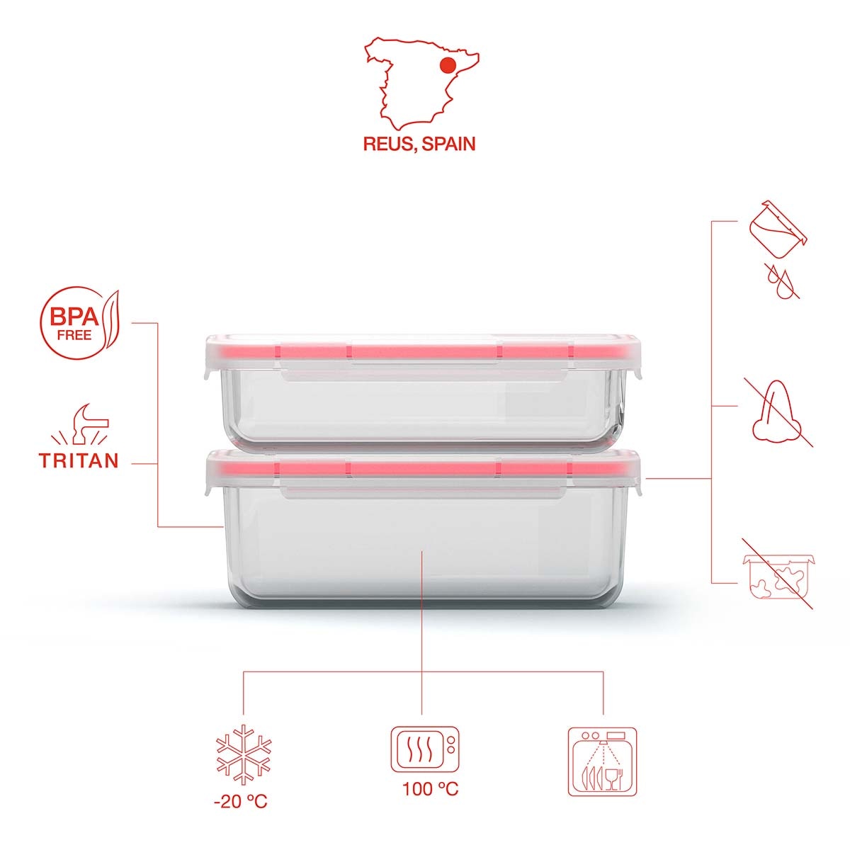 Bolsa porta alimentos con 2 contenedores de tritán Duo Valira Gris-4
