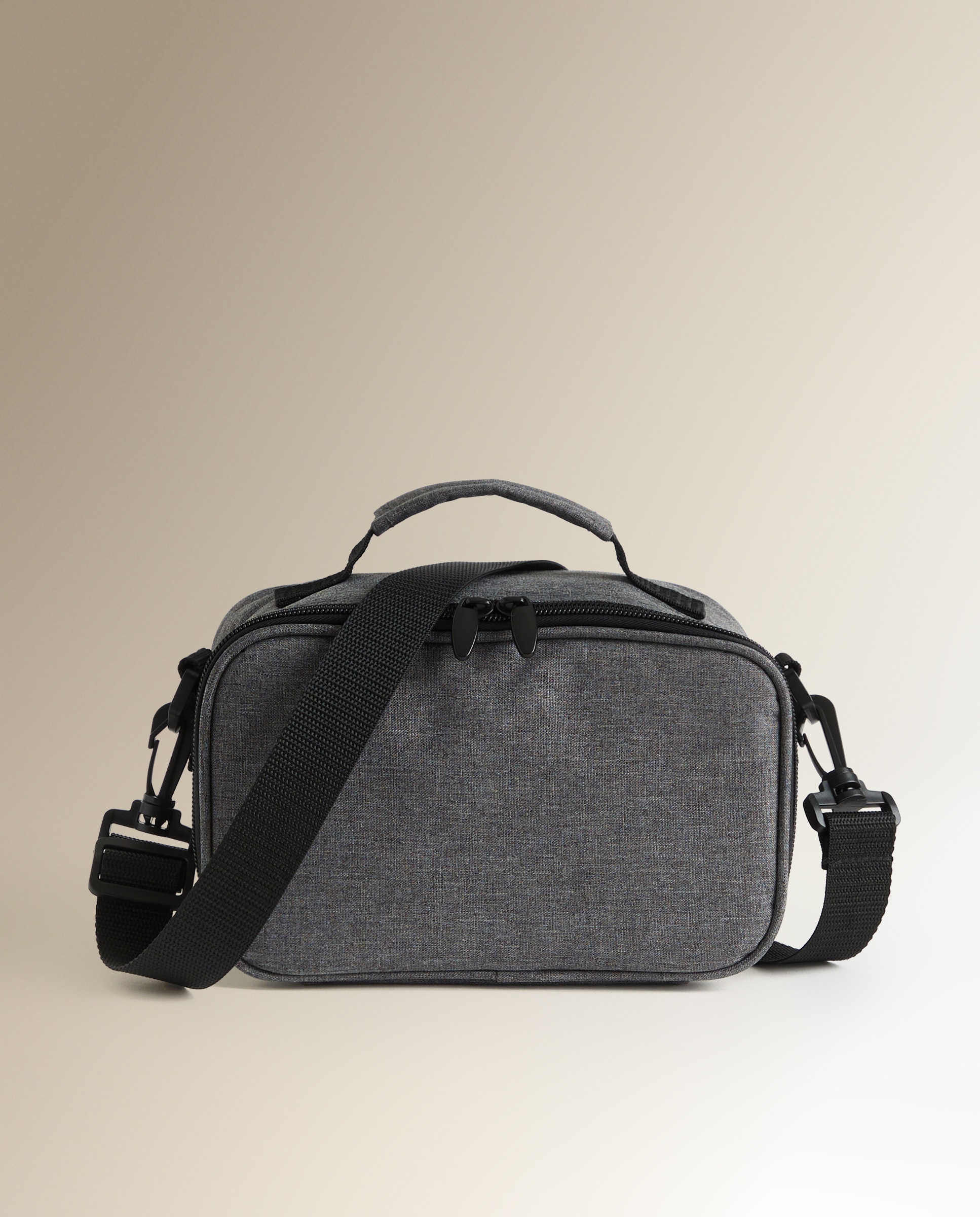 Saco porta?alimentos com recipiente de vidro Daily Cinzento-1