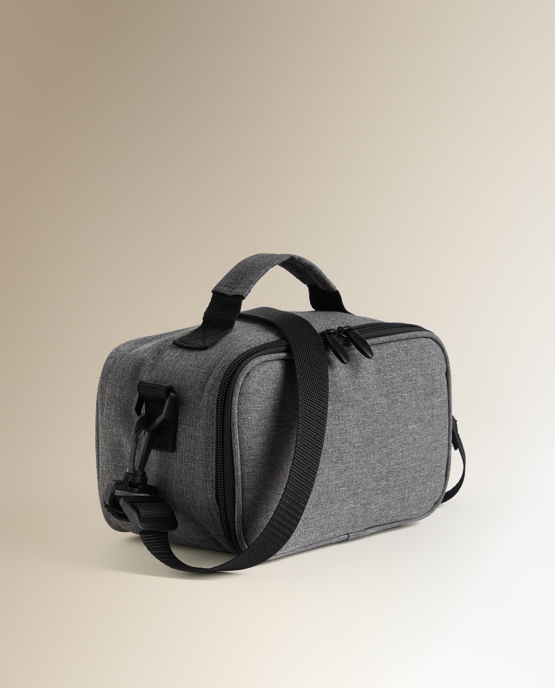 Saco porta?alimentos com recipiente de vidro Daily Cinzento-2