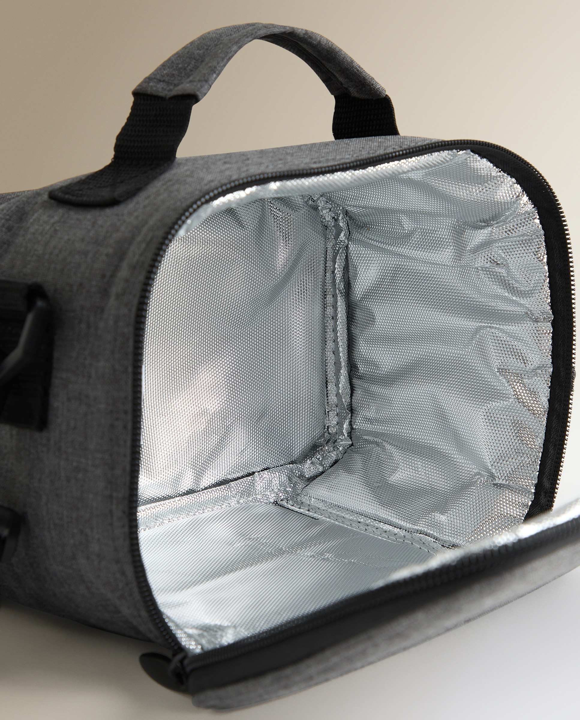 Saco porta?alimentos com recipiente de vidro Daily Cinzento-4