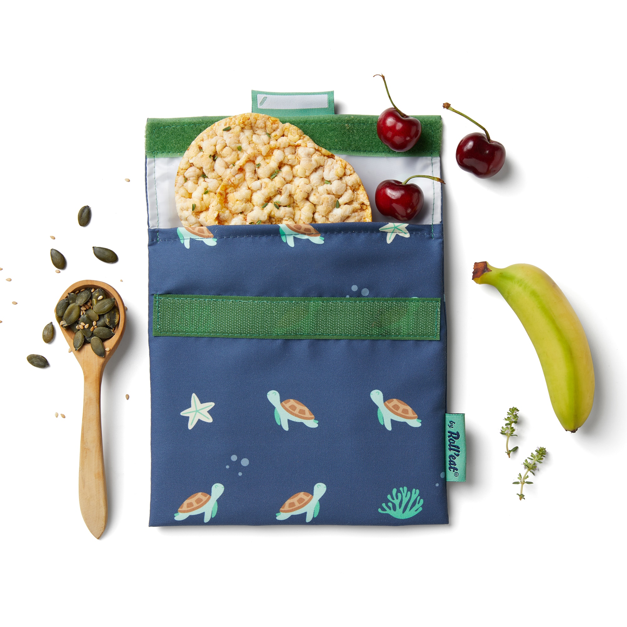Porta?alimentos snack'n'go tartaruga Roll Eat Verde-2