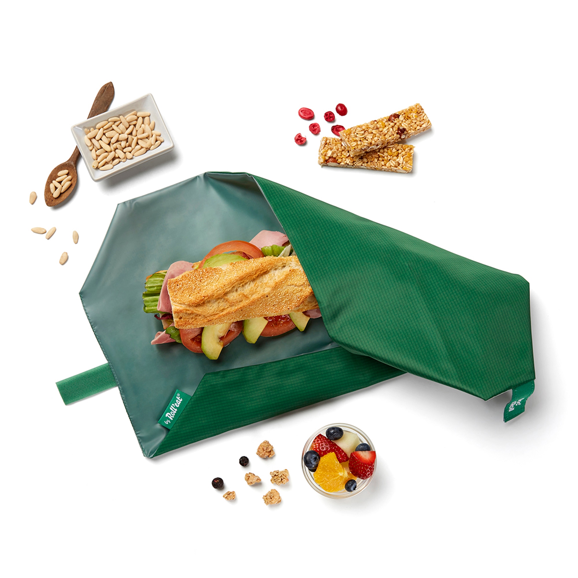 Porta?alimentos boc'n'roll verde Roll Eat Verde garrafa-2