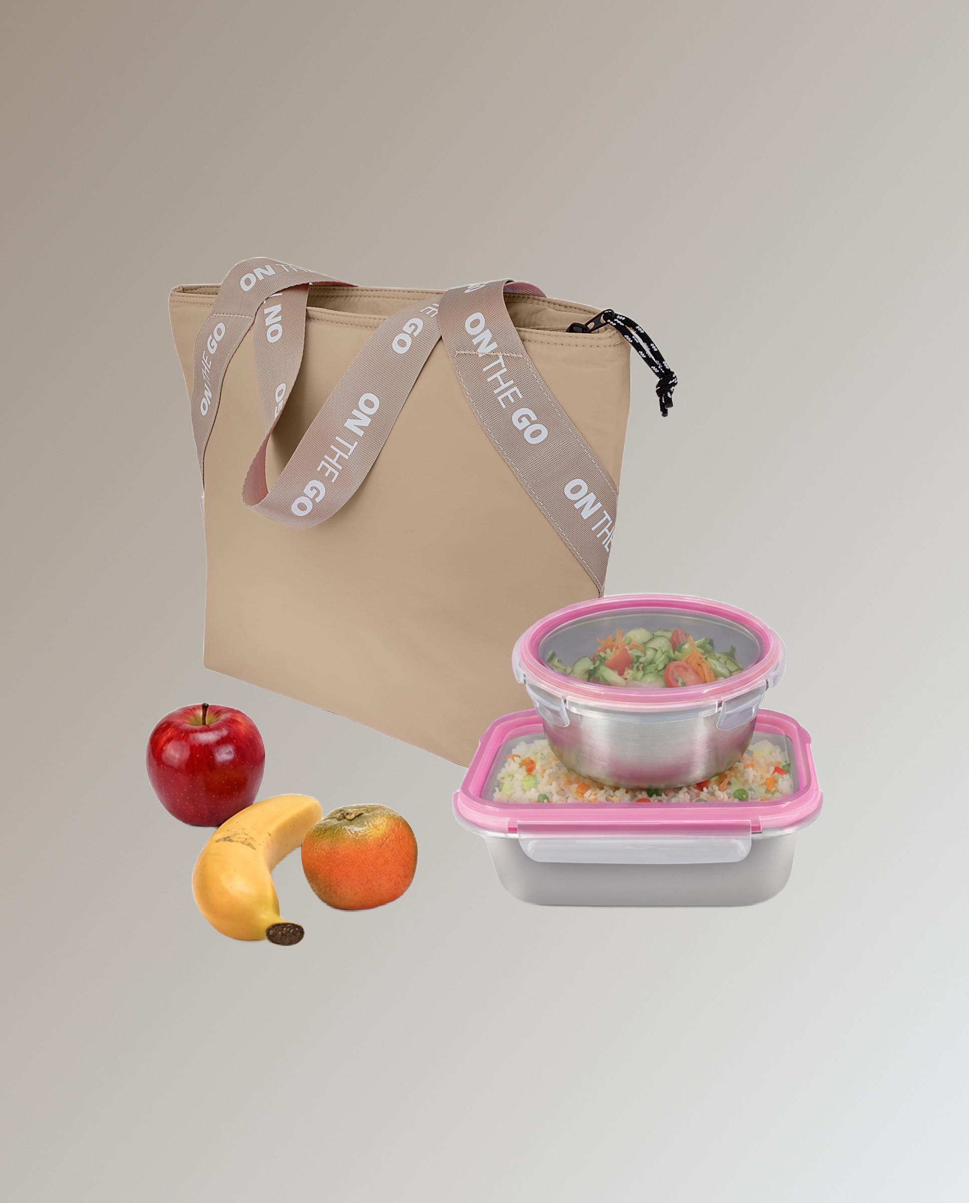 Bolsa porta alimentos Tote On The Go Iris Barcelona - Beige Beige-5