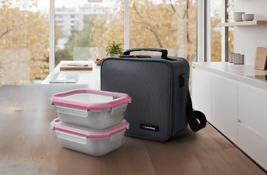 Porta alimentos Inox Bag con contenerdor de acero inxoxidable para microondas Iris Barcelona - Negro Negro-6