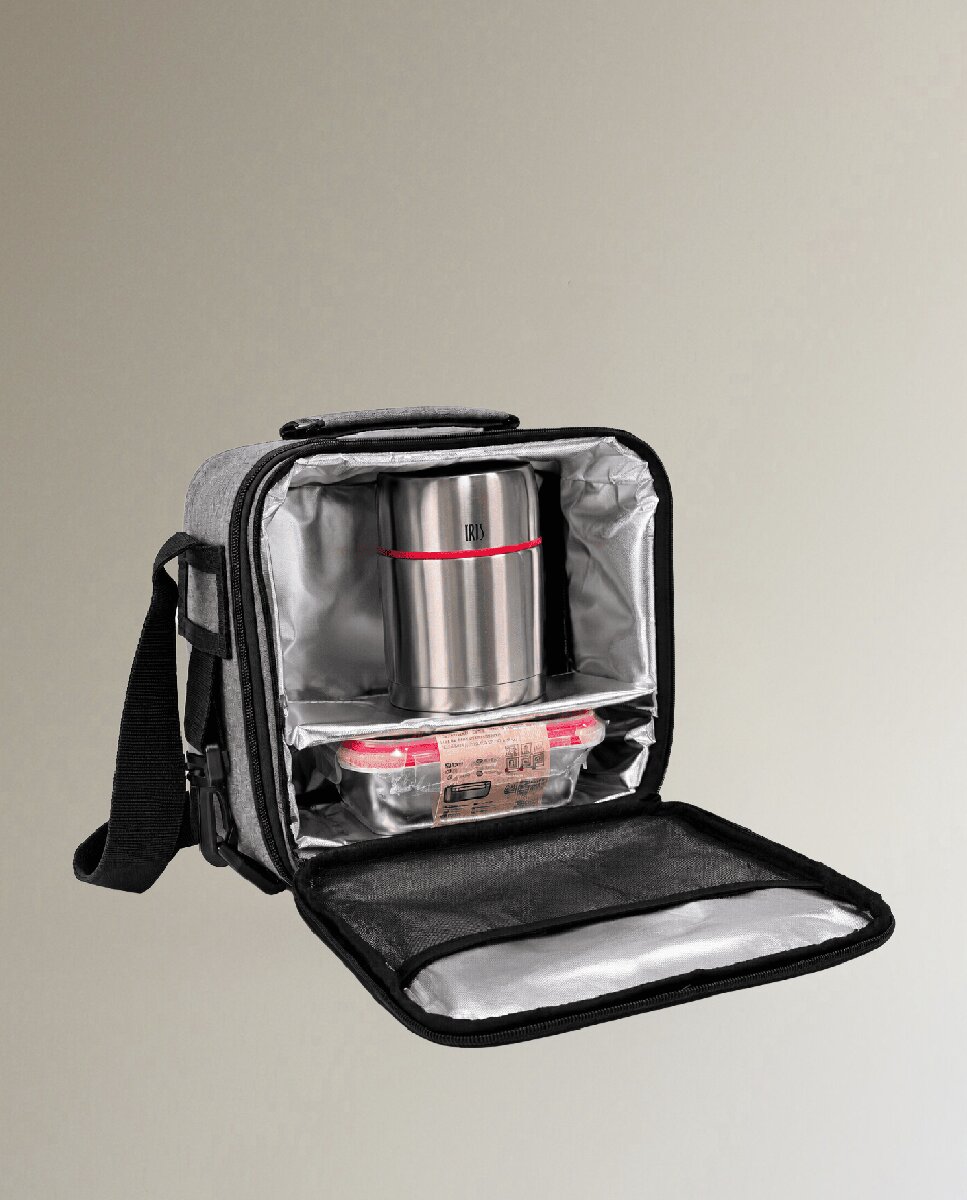 Porta alimentos Maxi-Termo con termo y con contenerdor de acero inxoxidable para microondas Iris Barcelona - Gris Gris-2