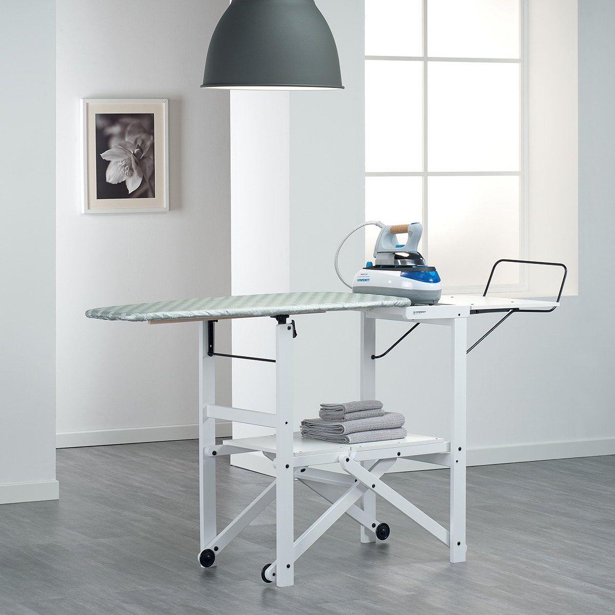 Tabla de planchar plegable 101x49 Asso Foppapedretti - Blanco Blanco-5