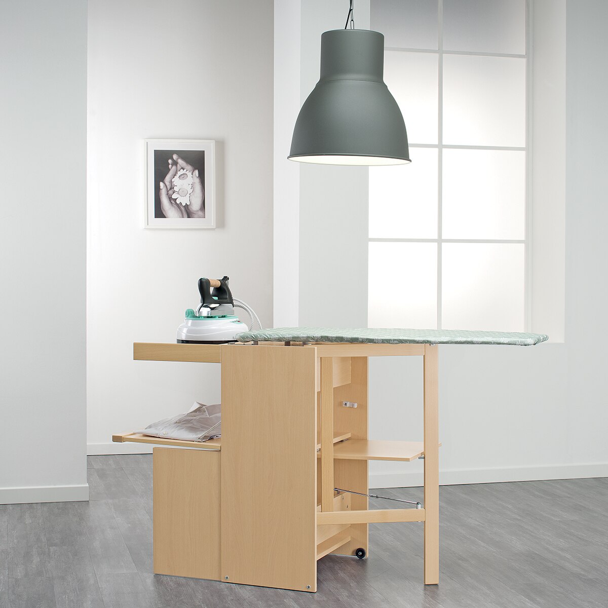 Mueble con tabla de planchar 101x49 loStiro Foppapedretti - Nogal Nogal-3