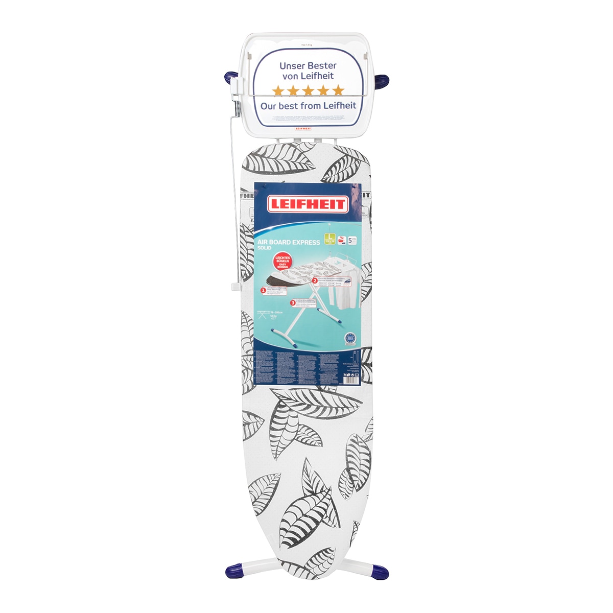 Tábua de engomar 130 x 38 Air Board Express L Solid Branco-3