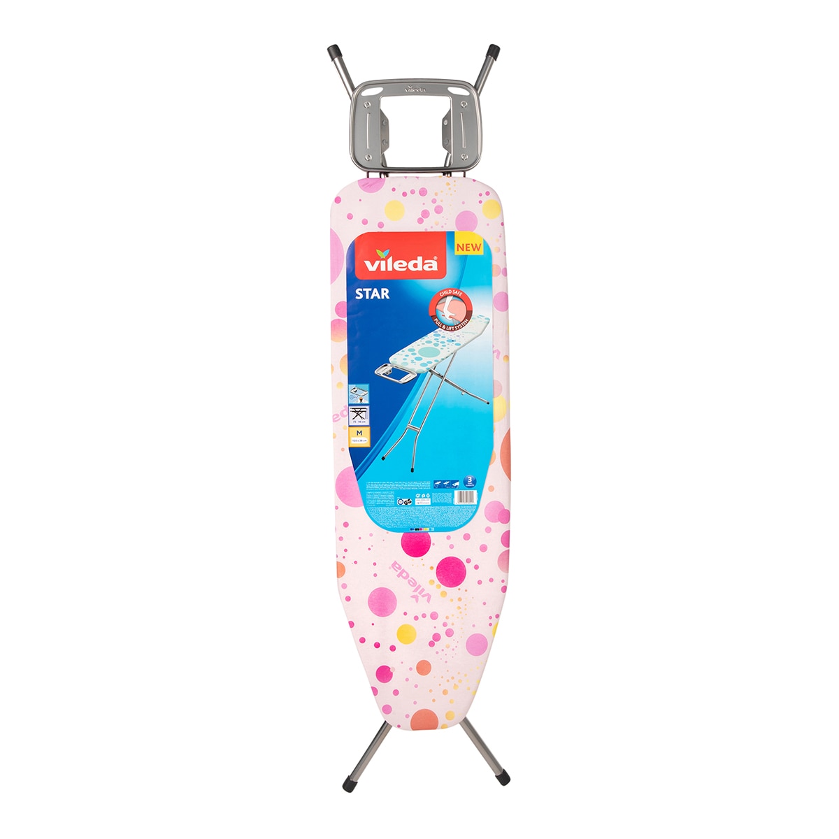 Tabla de planchar 120x38 Star Vileda Rosa-3