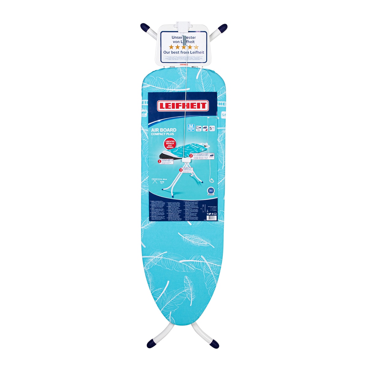 Tabla de planchar Air Board Compact M Plus 120x38 cm Leifheit Azul-3