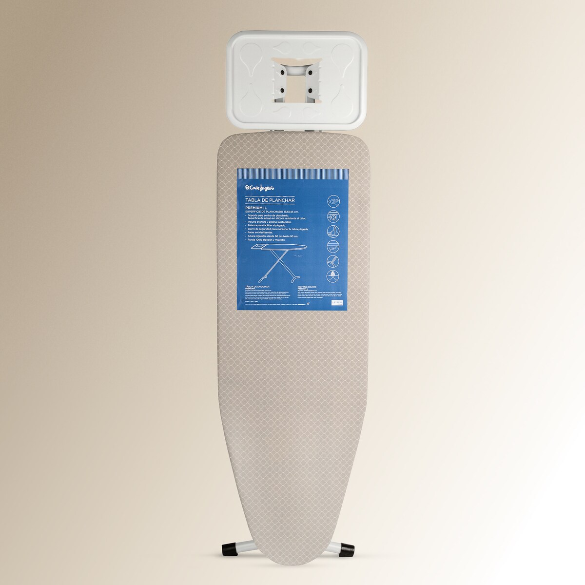 Tabla de planchar 132 x 45 Kintai El Corte Inglés Blanco-3
