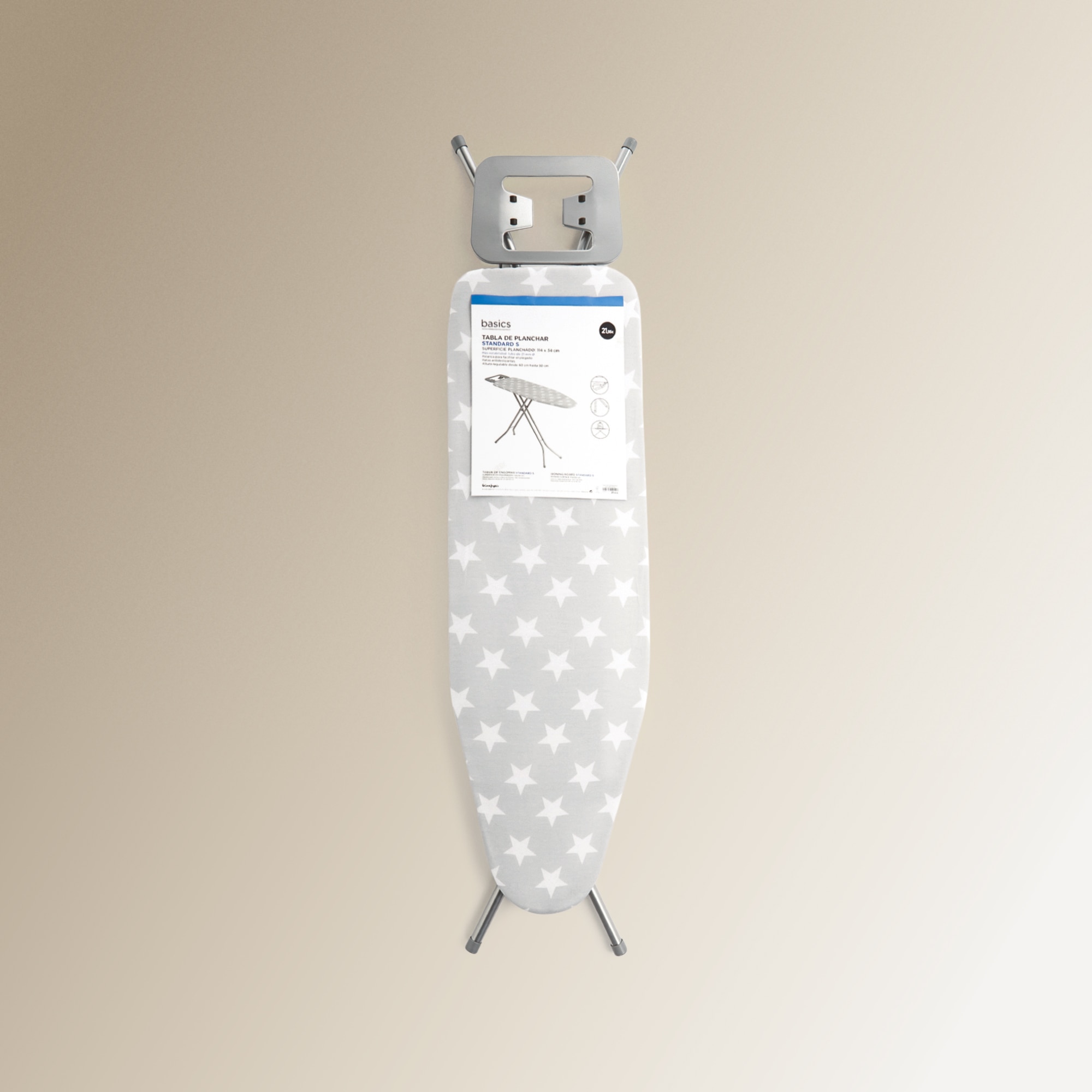 Tabla de planchar Estrellas Basics El Corte Inglés Gris-5
