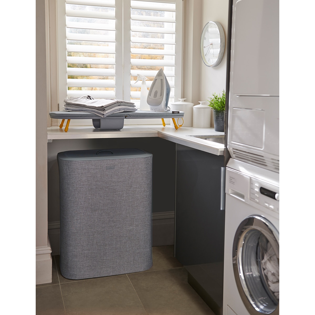 Tábua de passar de mesa dobrável Pocket Folding Cinzento-16