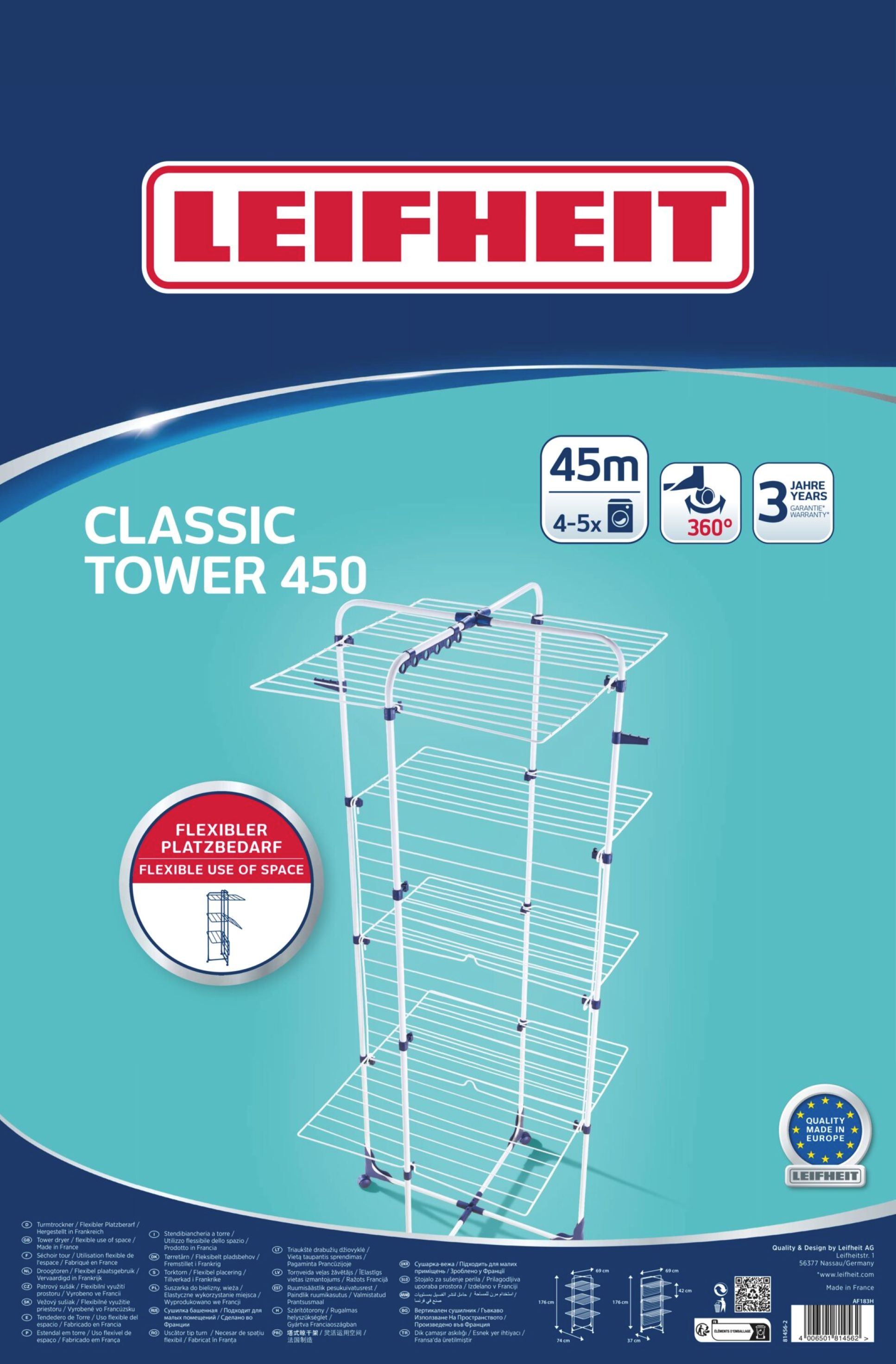 Estendal de torre Classic Tower 450 Branco-10