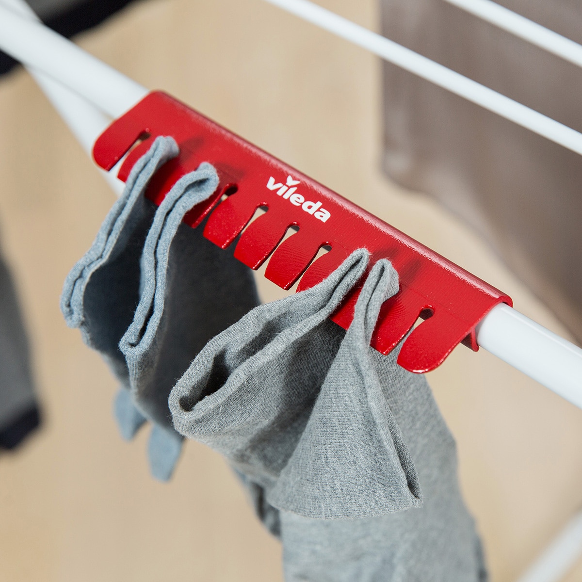 Estendal desdobrável com abas Extra Vileda Branco-4