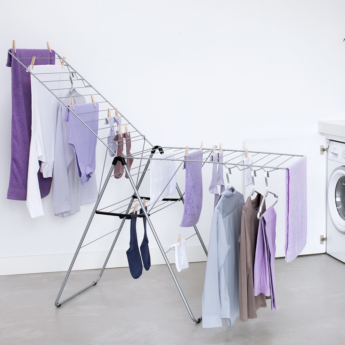 Estendal com abas 25 metros Hangon Cinzento-13