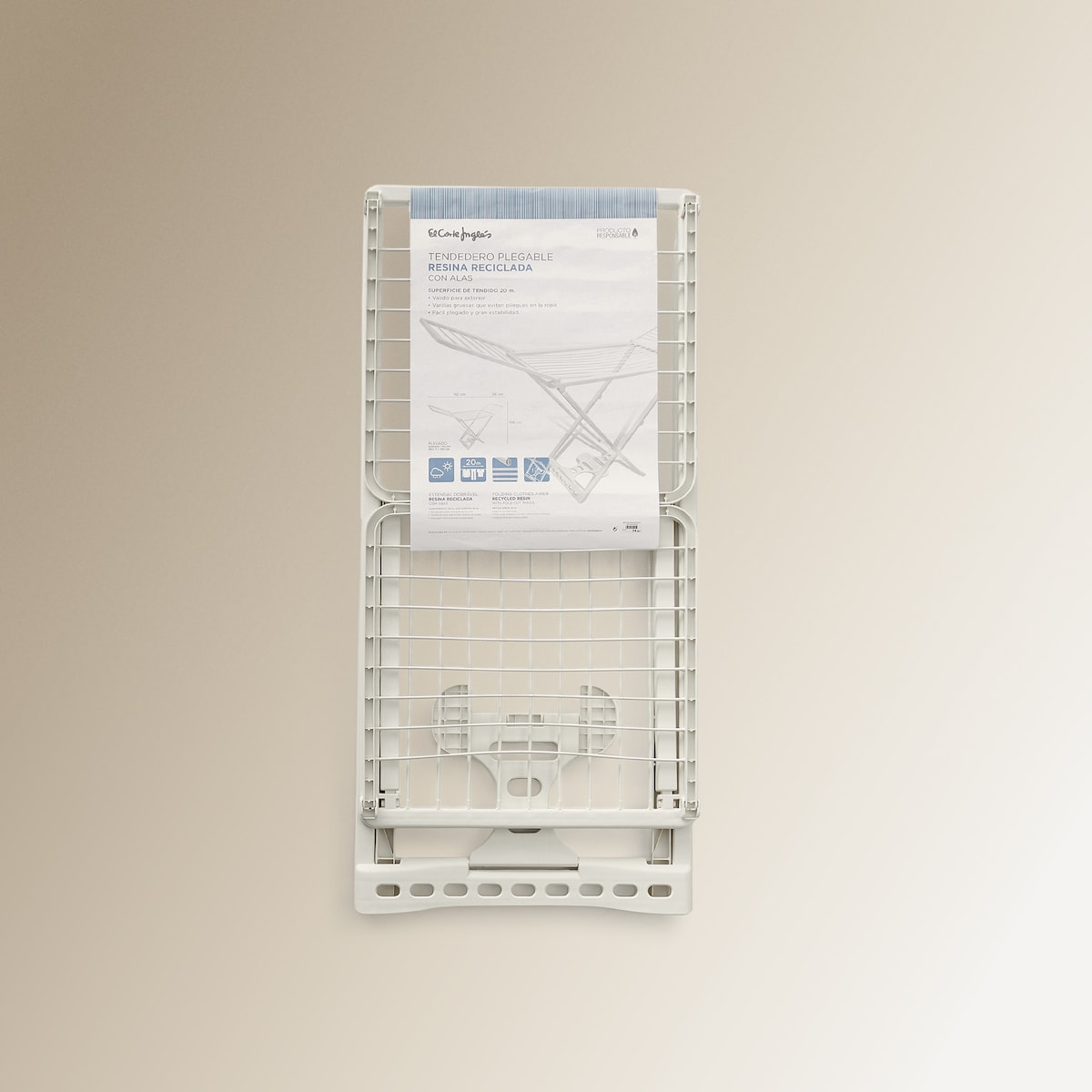 Tendedero de resina con alas El Corte Inglés Blanco-6