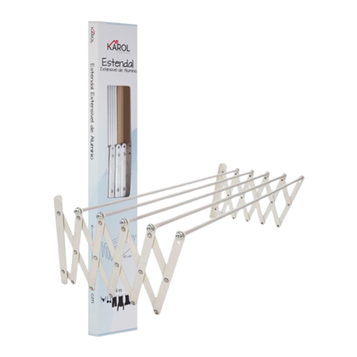 Tendedero de pared extensible Sonecol Gris-3