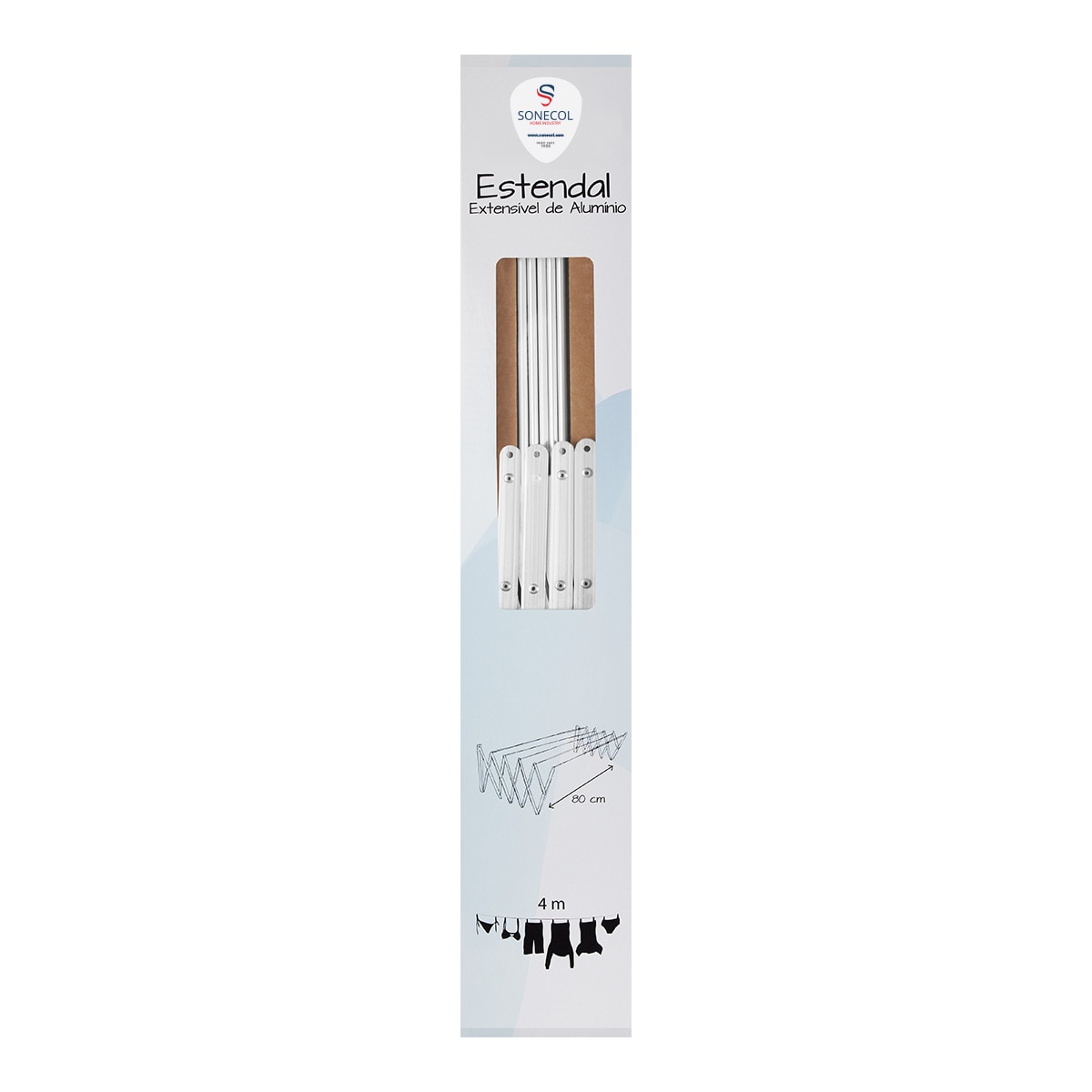 Tendedero de pared extensible Sonecol Gris-4