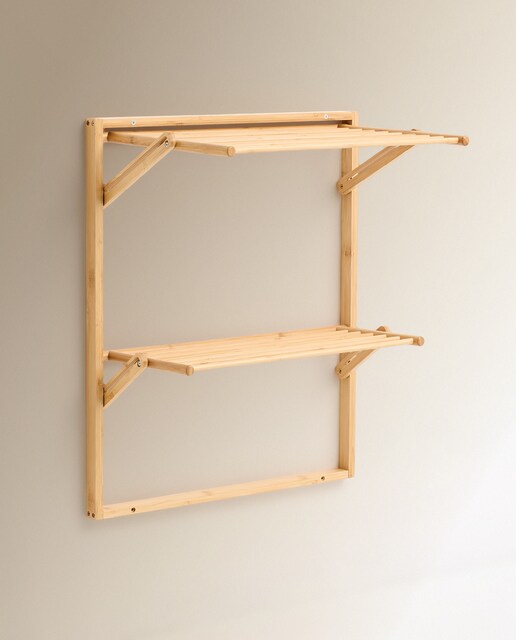 Imagem 0 de Estendal Dobrável Duplo de Parede Bambu