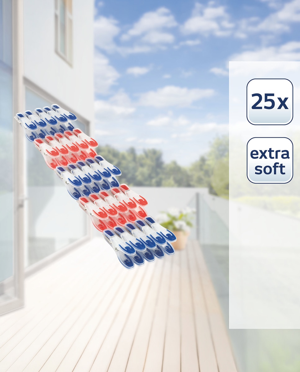 Conjunto de 25 molas para a roupa Leifheit Multicolor-3