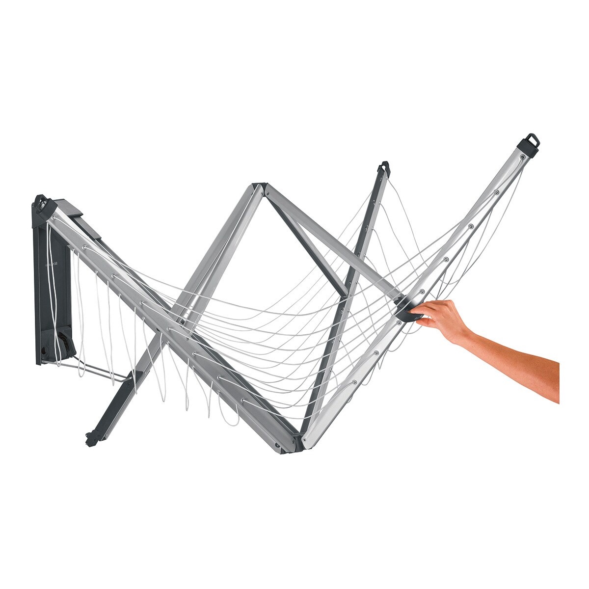 Estendal para exterior e interior dobrável Wallfix Cinzento-3