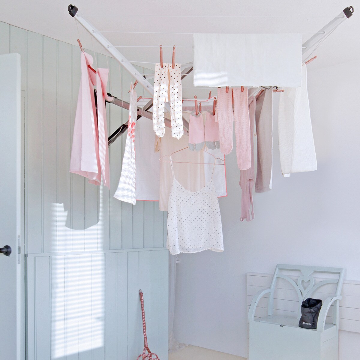 Estendal para exterior e interior dobrável Wallfix Cinzento-7