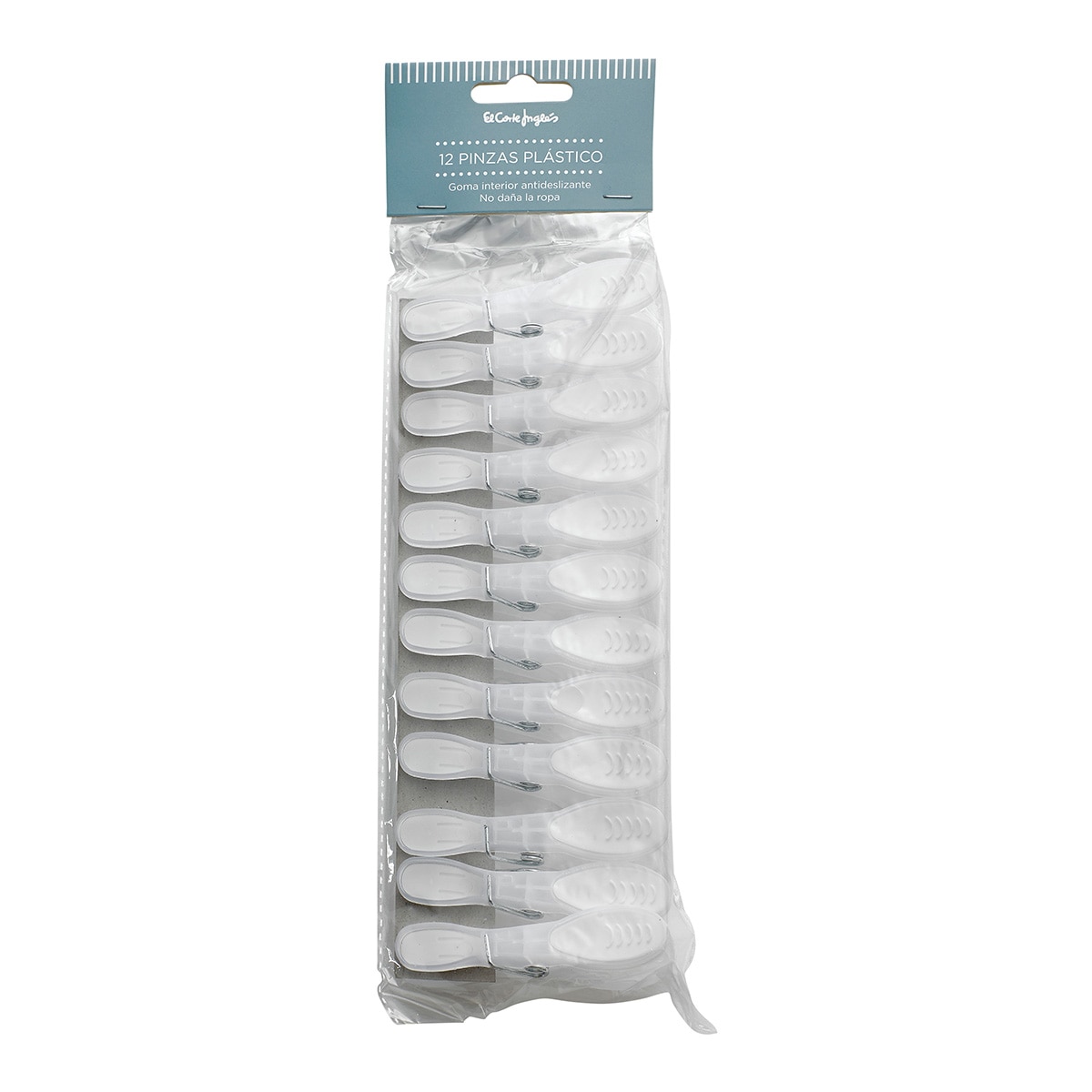 Set de 12 pinzas bi-inyección El Corte Inglés Blanco-3