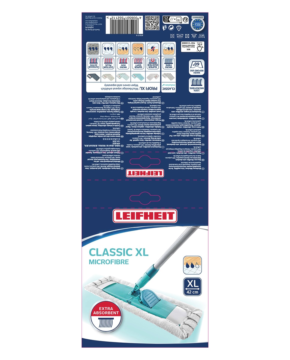 Recarga para vassoura de microfibra Classic Branco-5
