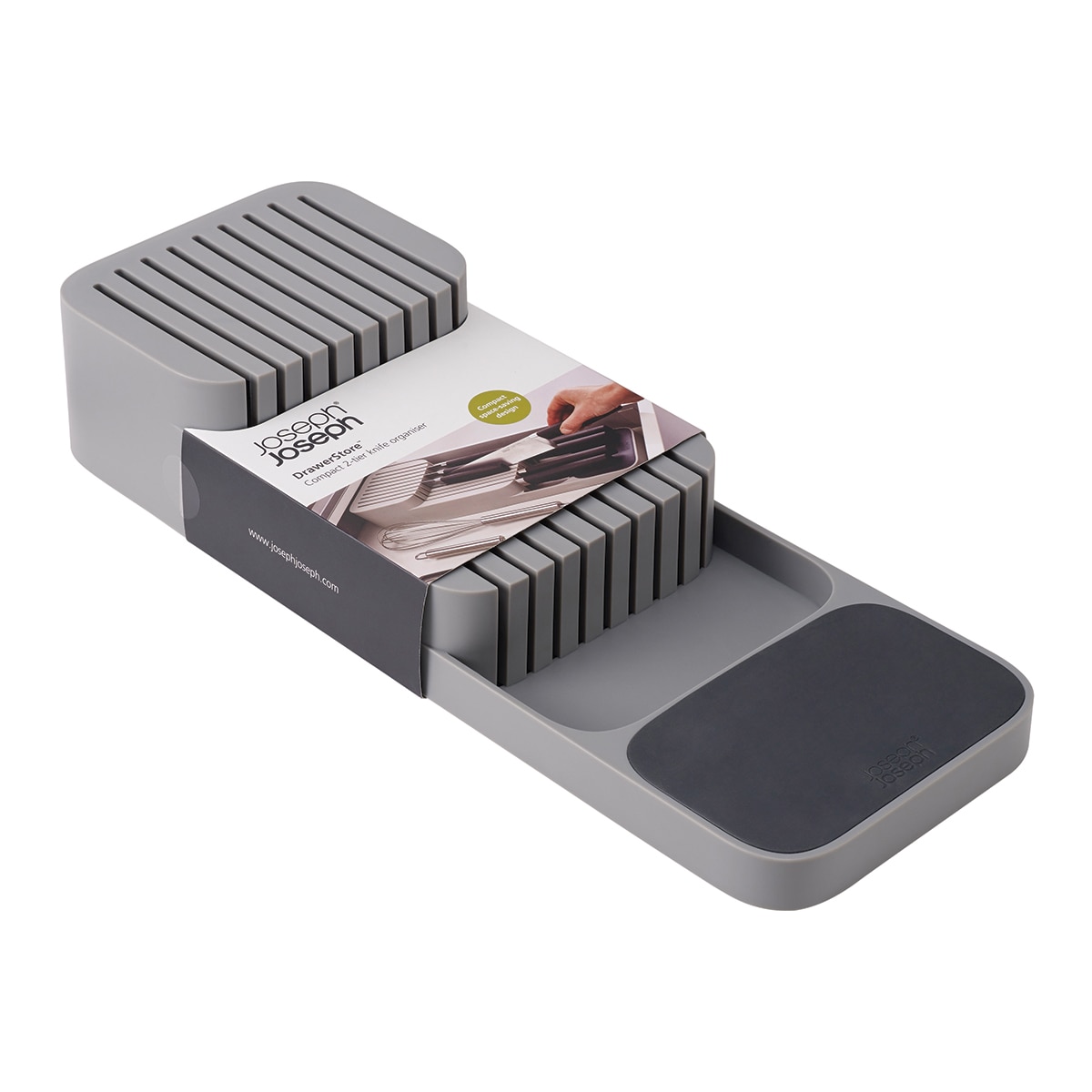 Organizador de facas compacto DrawerStore™ Cinzento-5