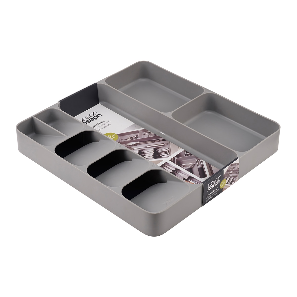 Tabuleiro de talheres DrawerStore™ Cinzento-5