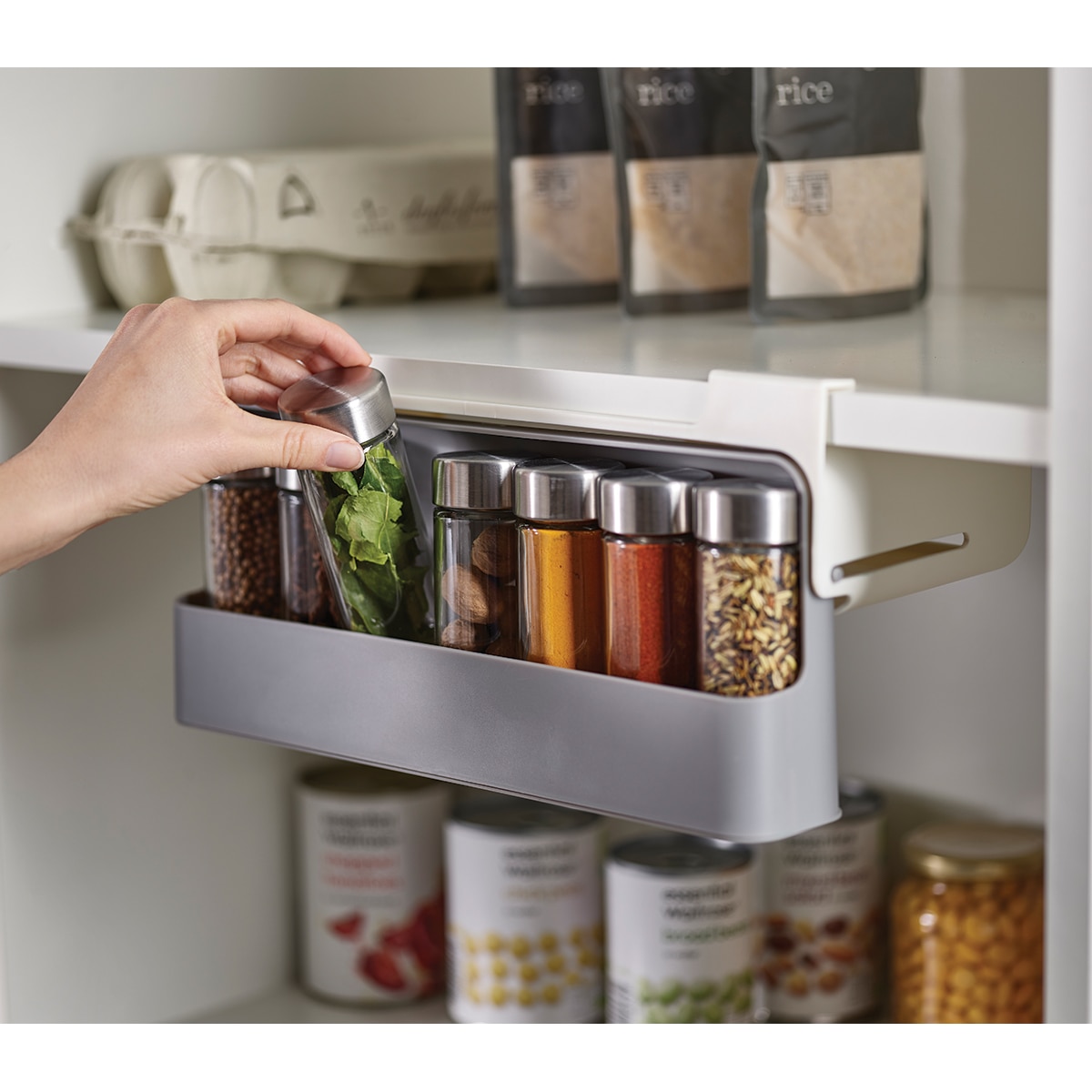 Organizador de especiarias CupboardStore™ Cinzento-5