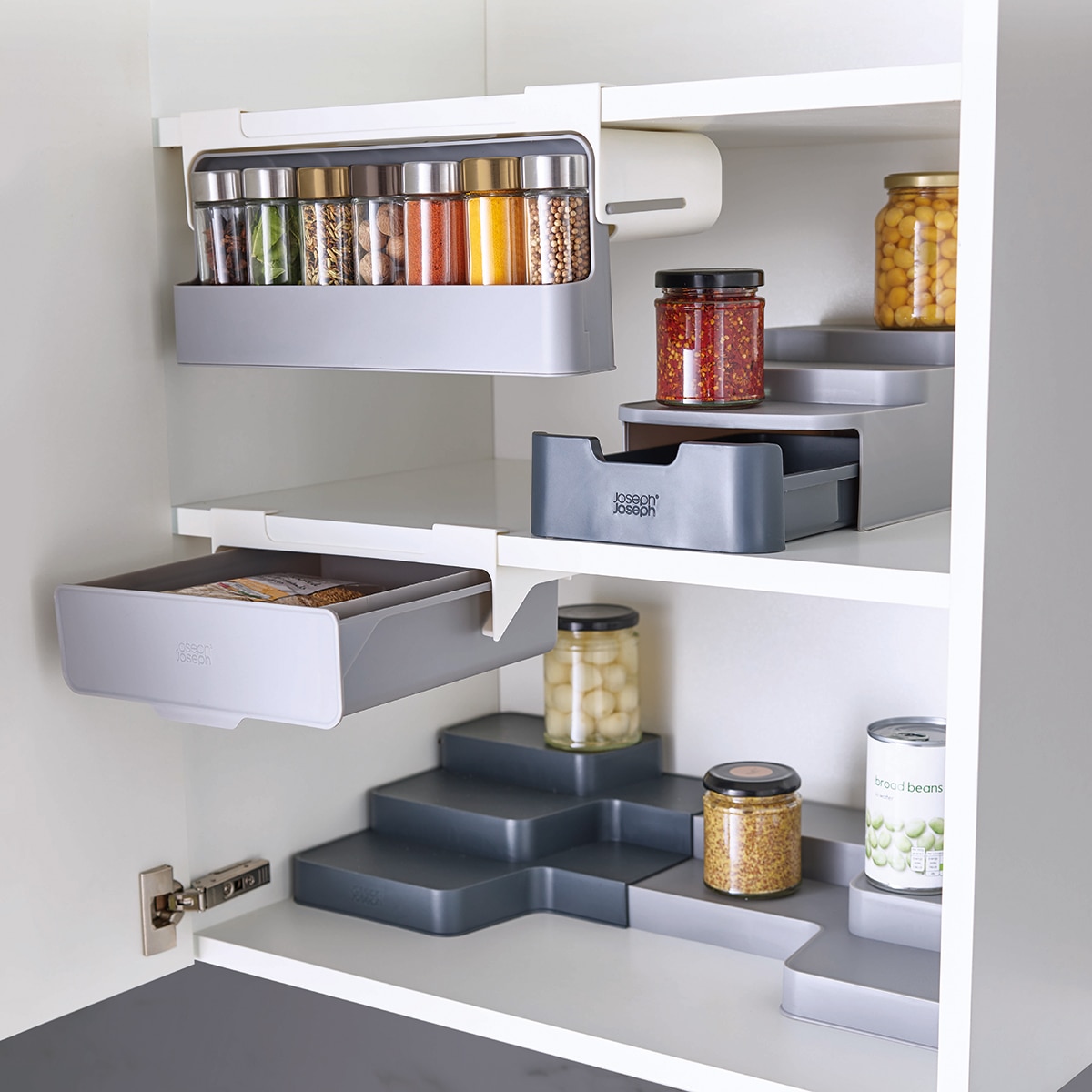 Organizador de especiarias CupboardStore™ Cinzento-6