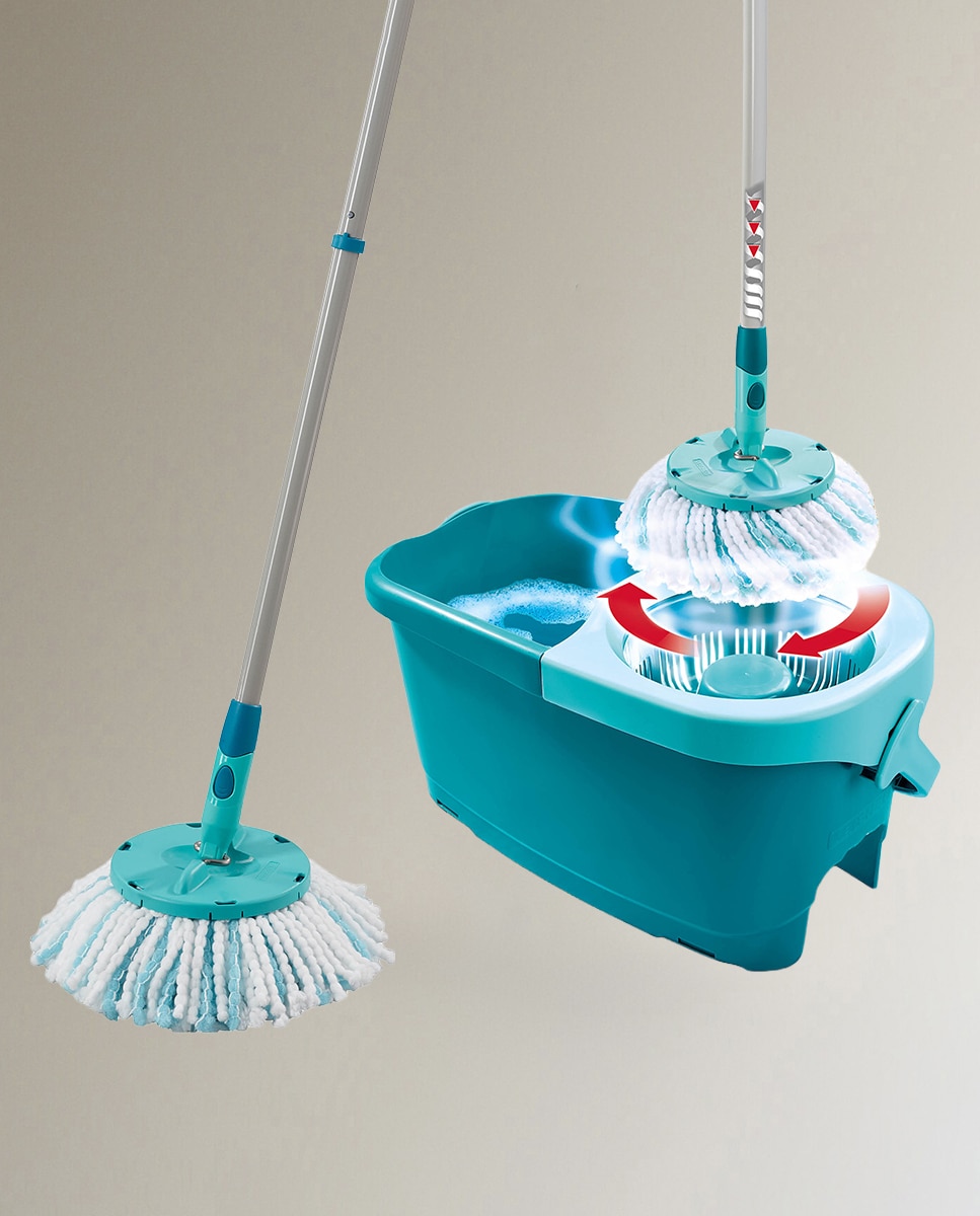 Conjunto de limpeza balde + esfregona Twist Disc Mop Azul-2