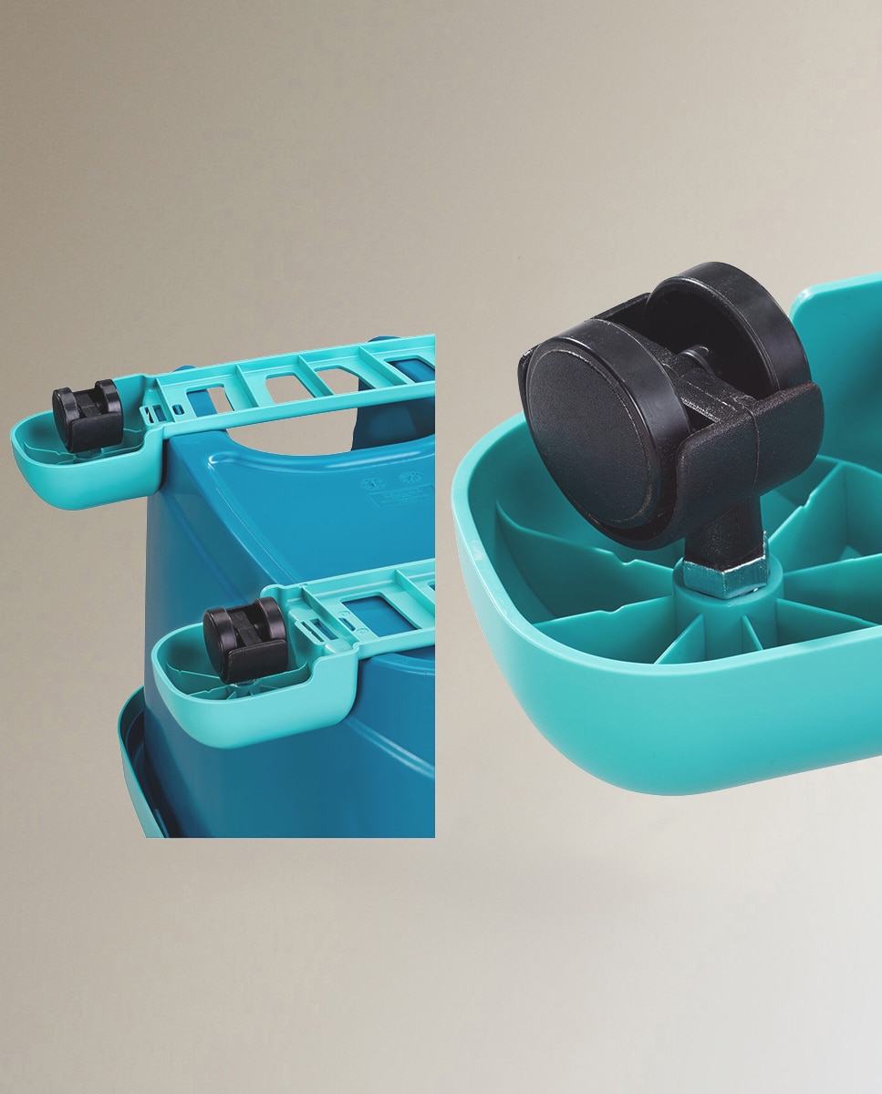 Rodas de conjunto de esfregona Twist Disc Mop Azul-2