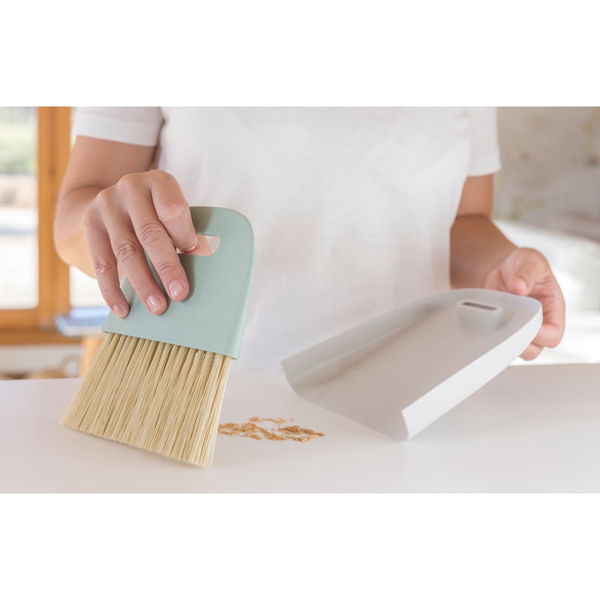 Conjunto escova e recolhedor ecológico Handy Mini Zeroline Cinzento-4