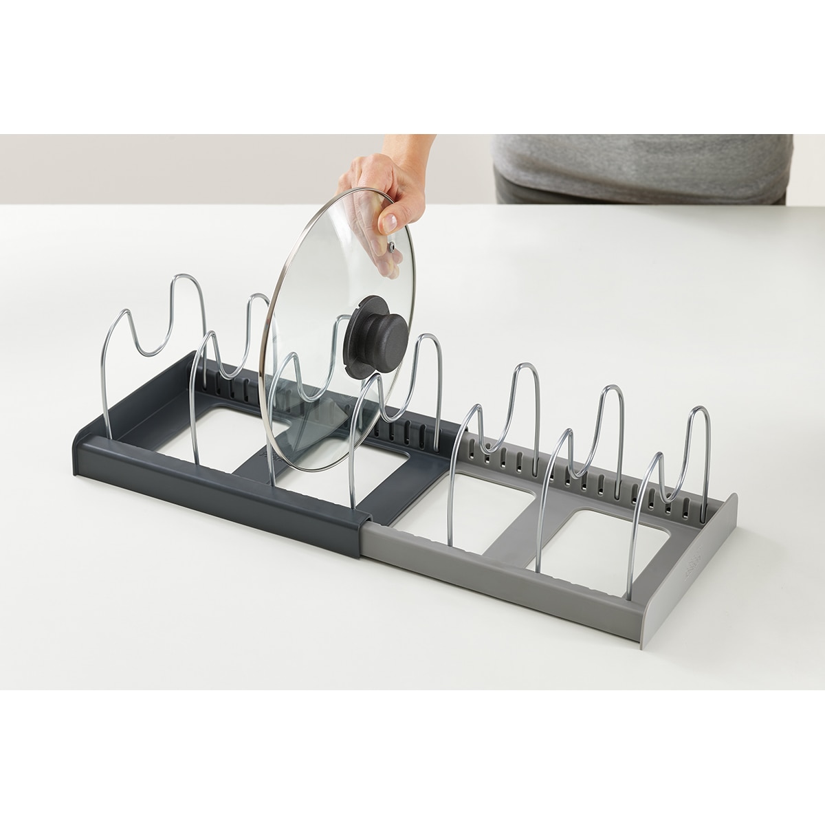 Organizador de utensílios de cozinha extensível CupboardStore™ Cinzento-4