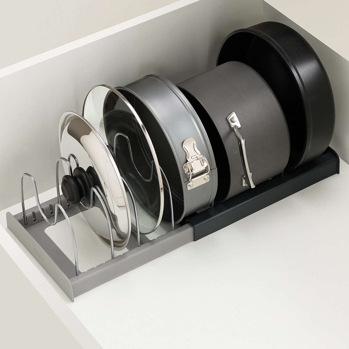 Organizador de utensílios de cozinha extensível CupboardStore™ Cinzento-6