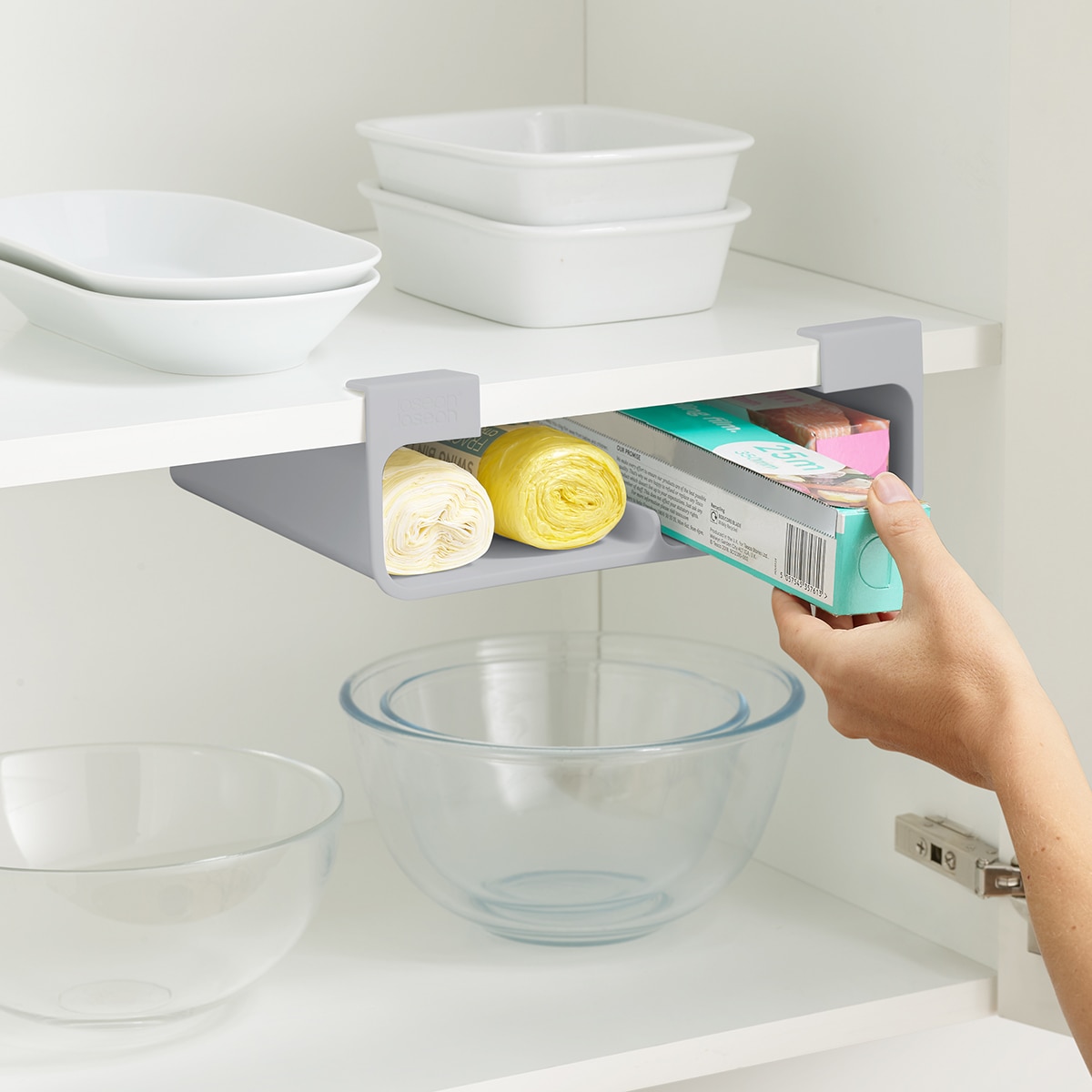 Organizador de sacos de cozinha CupboardStore™ Cinzento-3