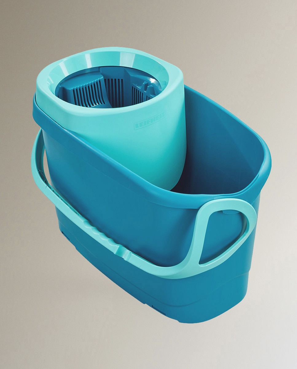 Conjunto de Esfregona e Balde Clean Twist M Ergo Turquesa-6