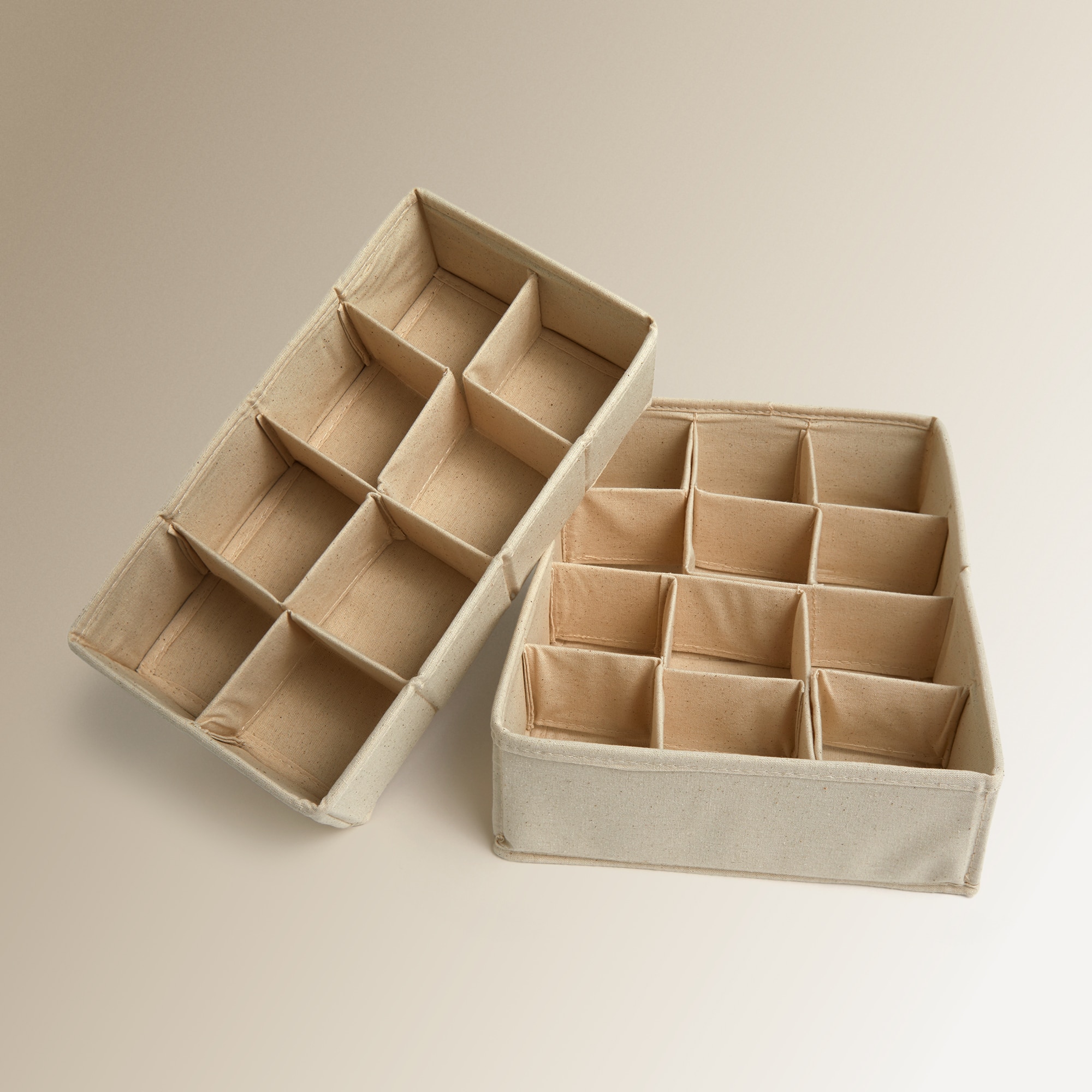 Organizador de Gavetas de Algodão com Compartimentos Branco-6