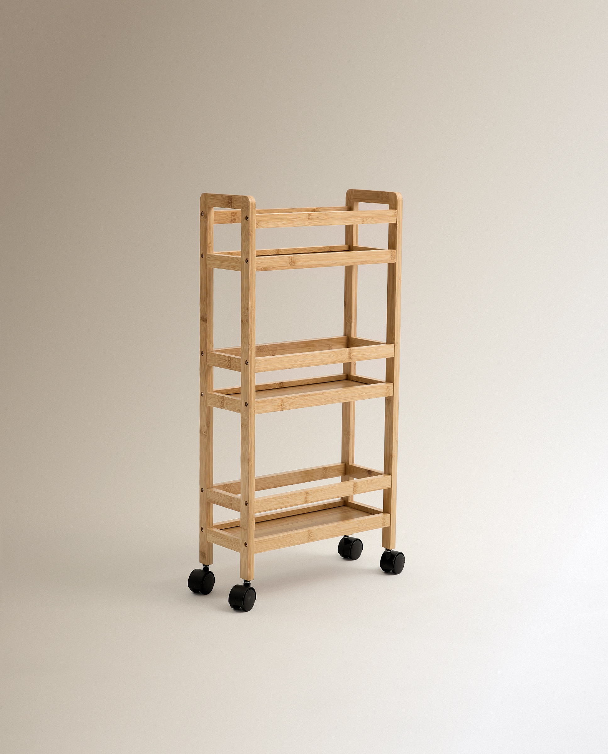 Carrinho Multiusos Bambu Natural-1