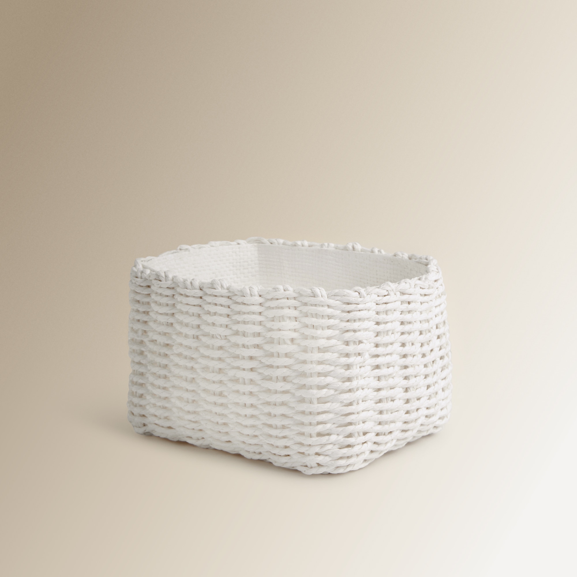 Cesta organizadora de fibra vegetal Branco-1