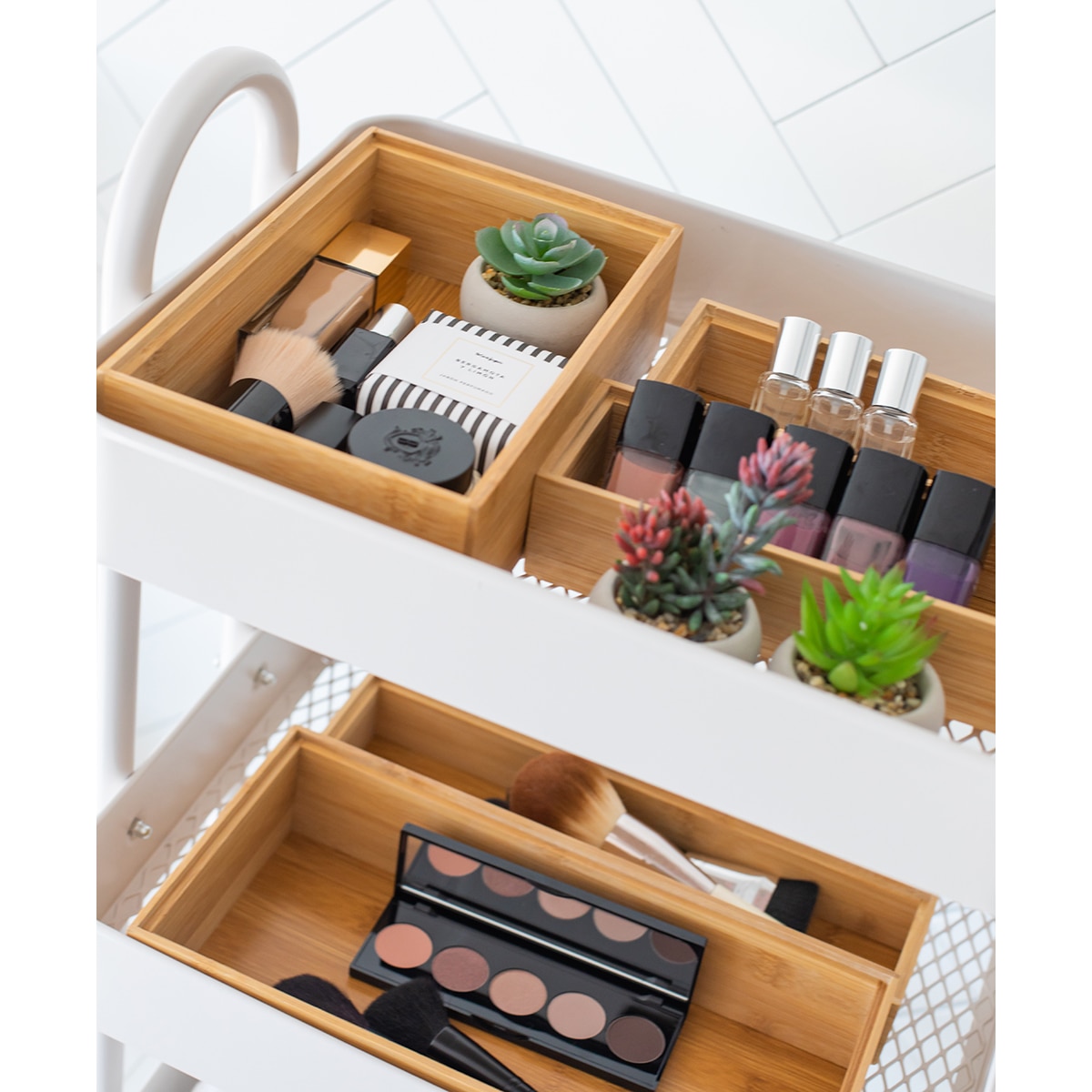 Caja rectangular apilable El Corte Inglés Natural-6