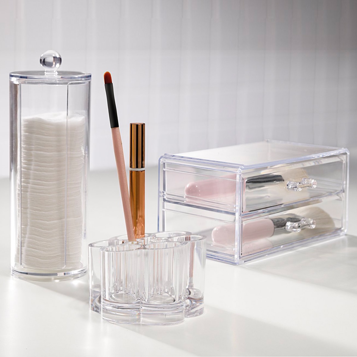 Organizador de cosméticos com 2 gavetas El Corte Inglés Transparente-2