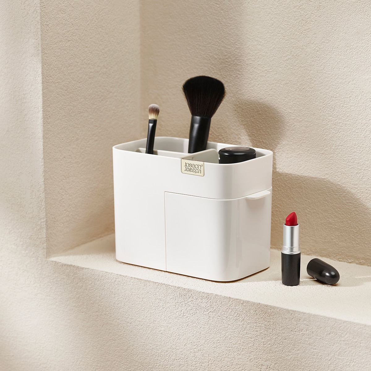 Organizador compacto de cosméticos Branco-5