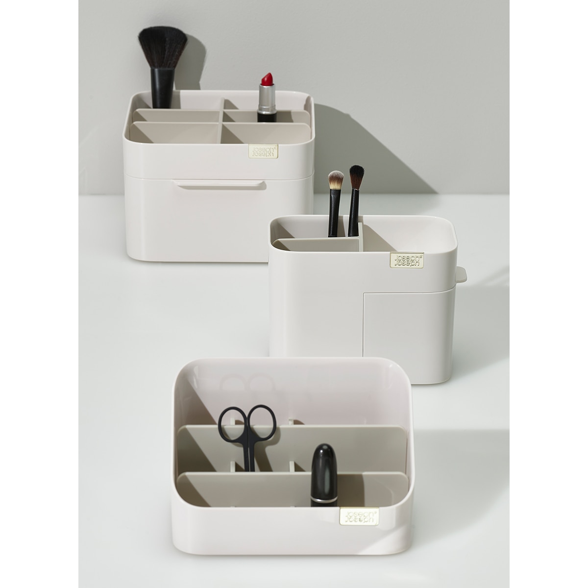 Organizador de cosméticos com gaveta Branco-5