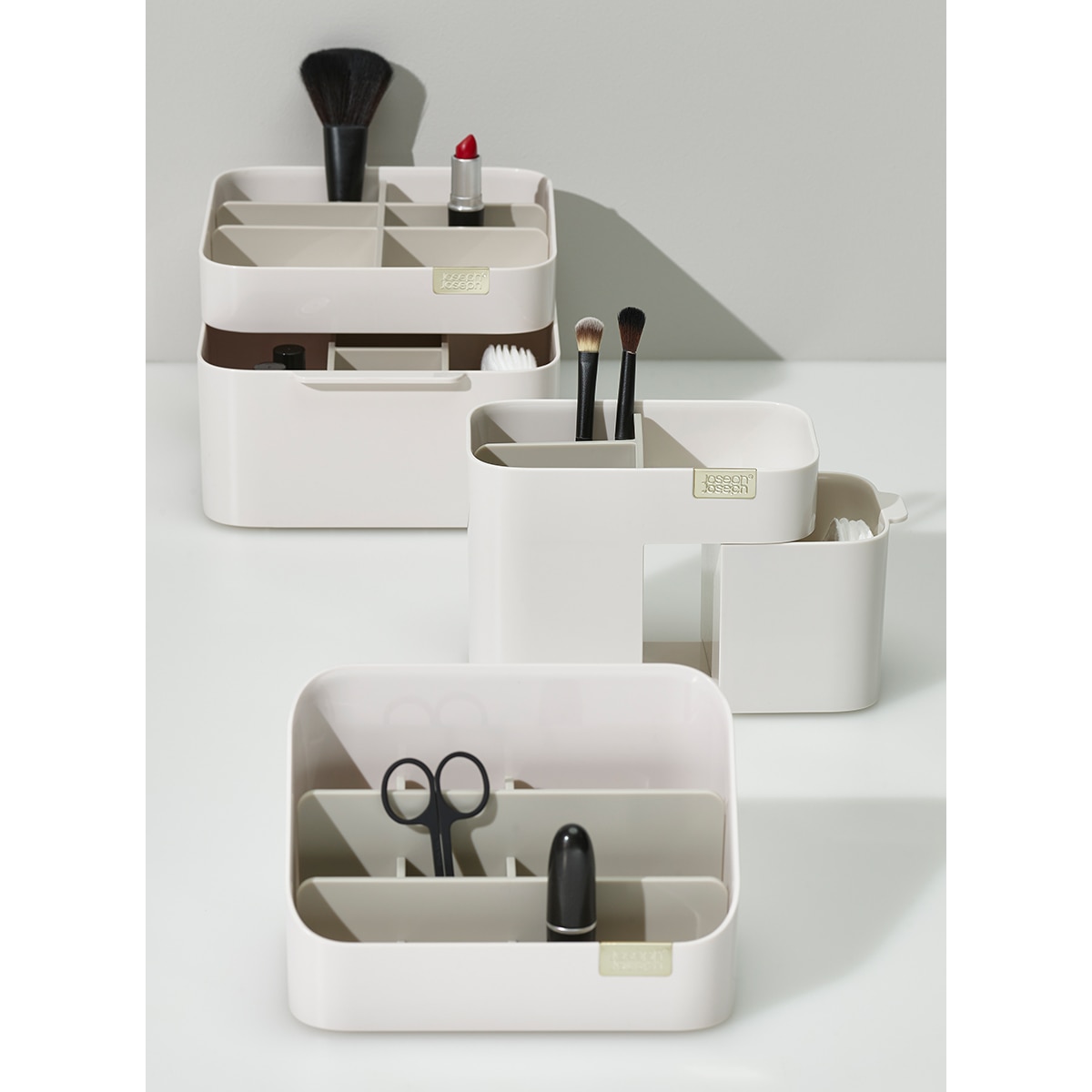 Organizador de cosméticos com gaveta Branco-6