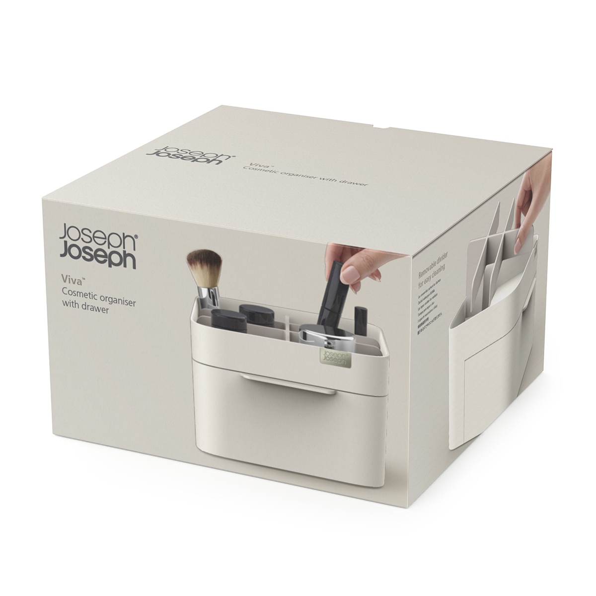 Organizador de cosméticos com gaveta Branco-8